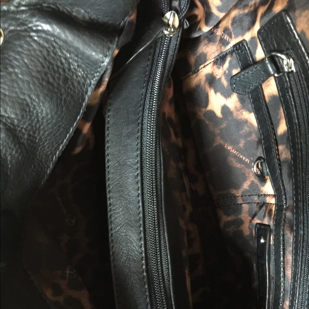 Leather tote bag by B. Makowsky